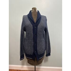 Banana Republic navy varsity long cardigan size M